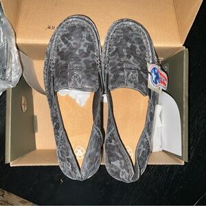 Ariat Gray Cheetah-Print Slip-On Loafers